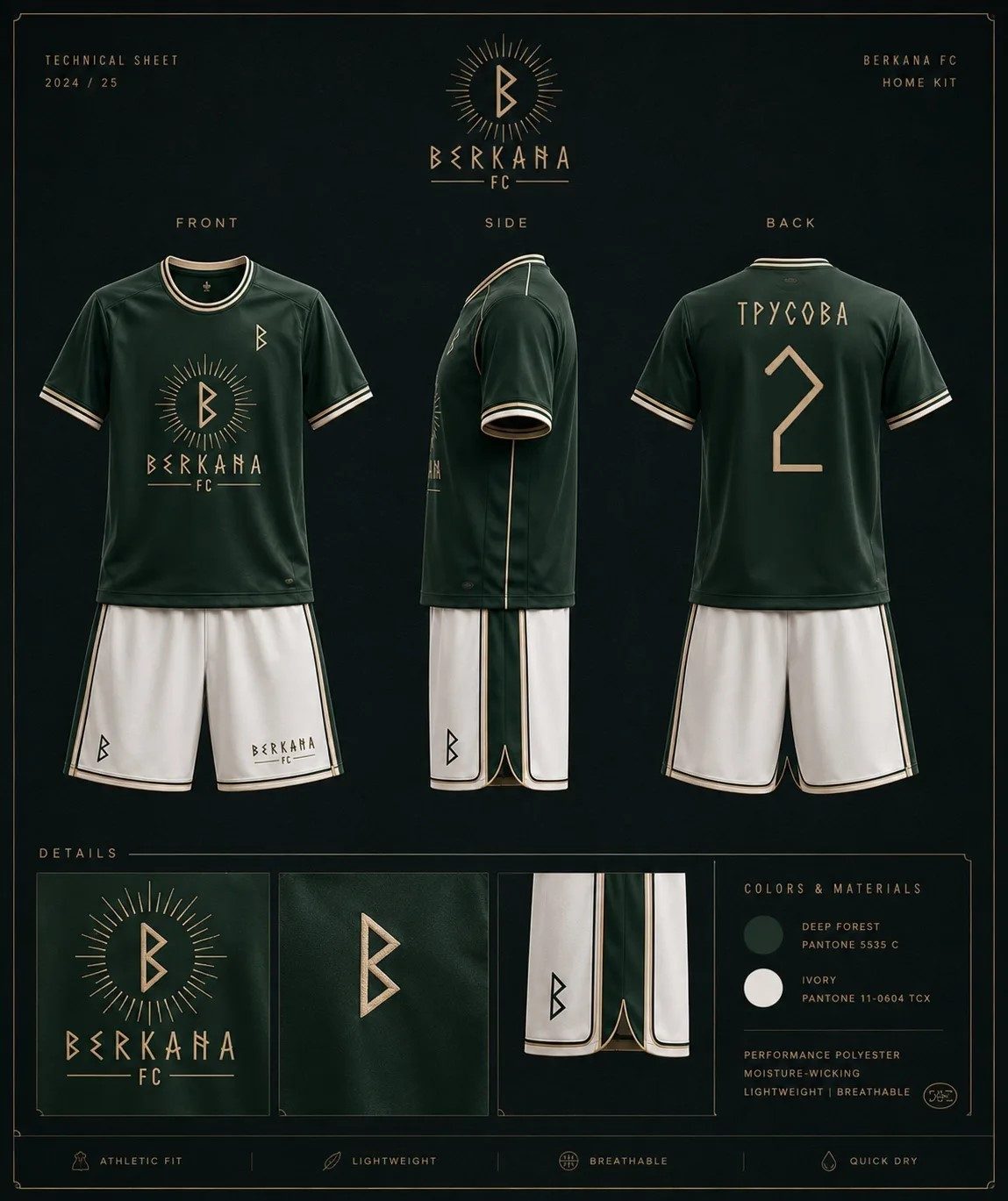 Игровая форма, зеленая